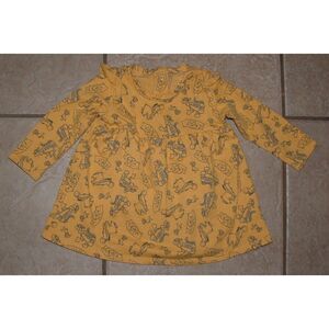 Golden Yellow Sz 6-9 Months Long Sleeve WINNIE THE POOH TIGGER Dress DISNEY BABY